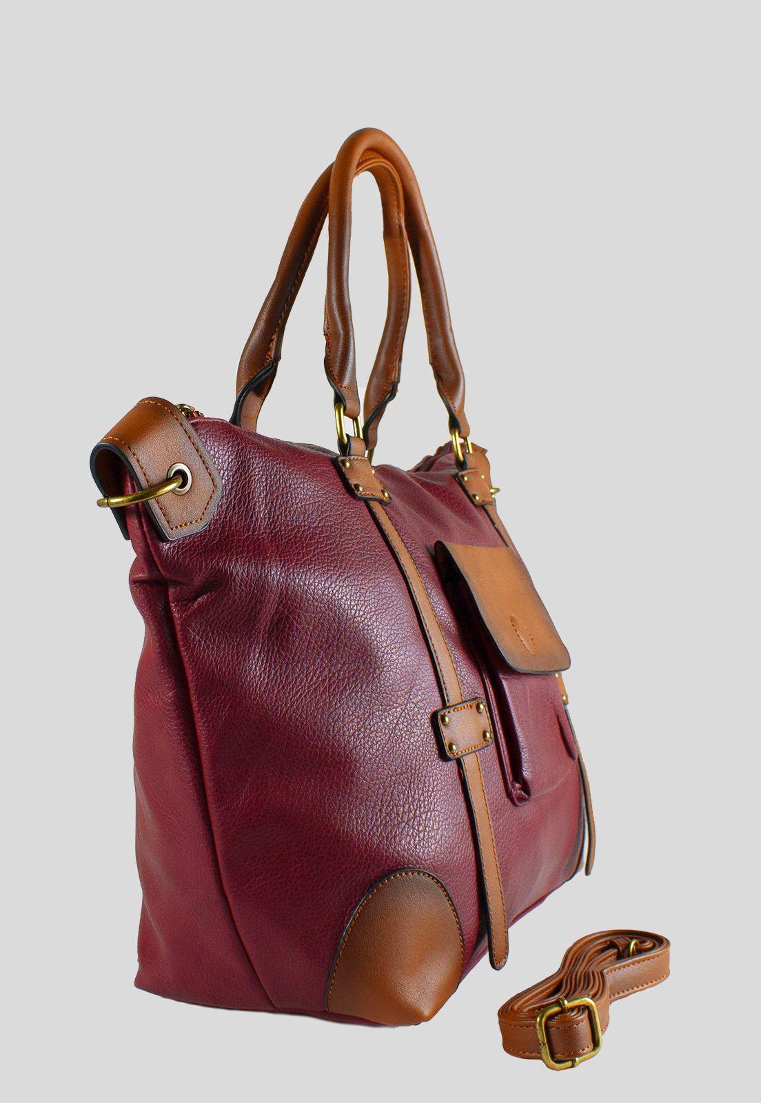 Cartera 2 Manilla Bolsillo Tapa Burdeo-1