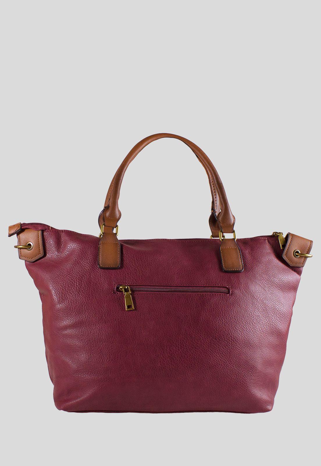 Cartera 2 Manilla Bolsillo Tapa Burdeo-2
