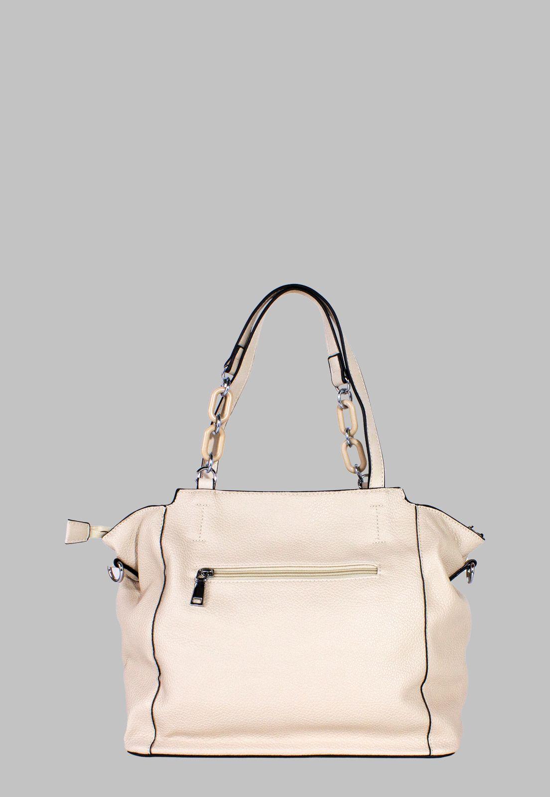 Cartera Manilla Cadena Carey Beige-2