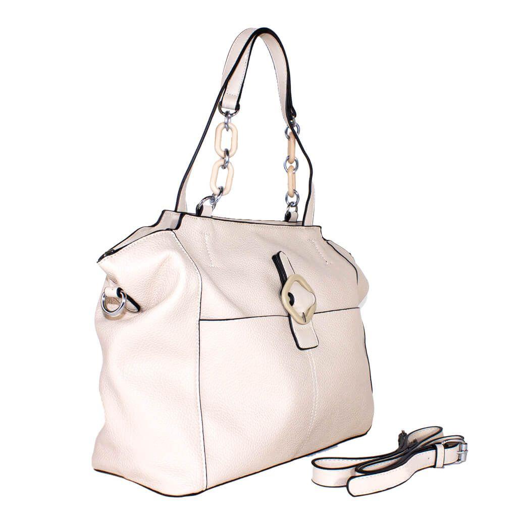 Cartera Manilla Cadena Carey Beige-1