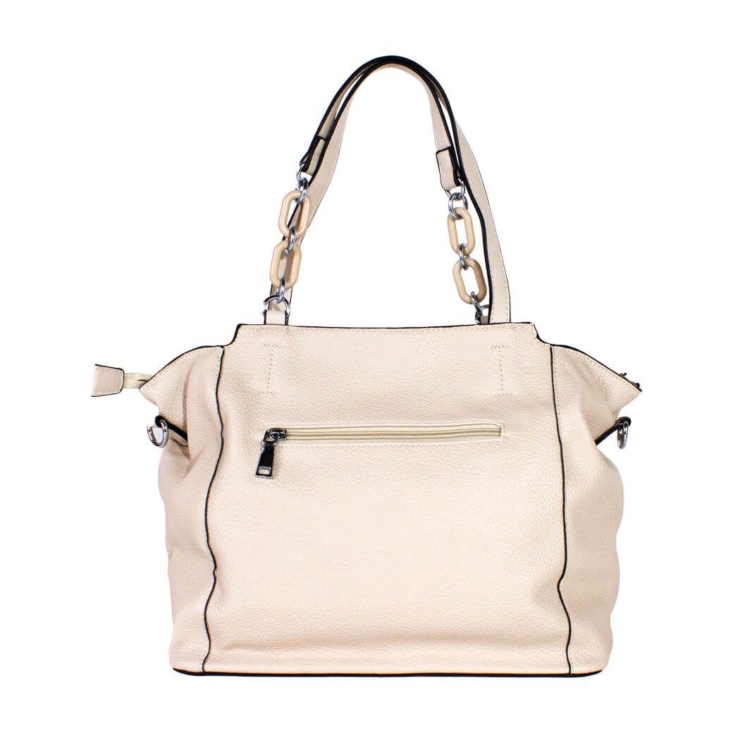 Cartera Manilla Cadena Carey Beige-2