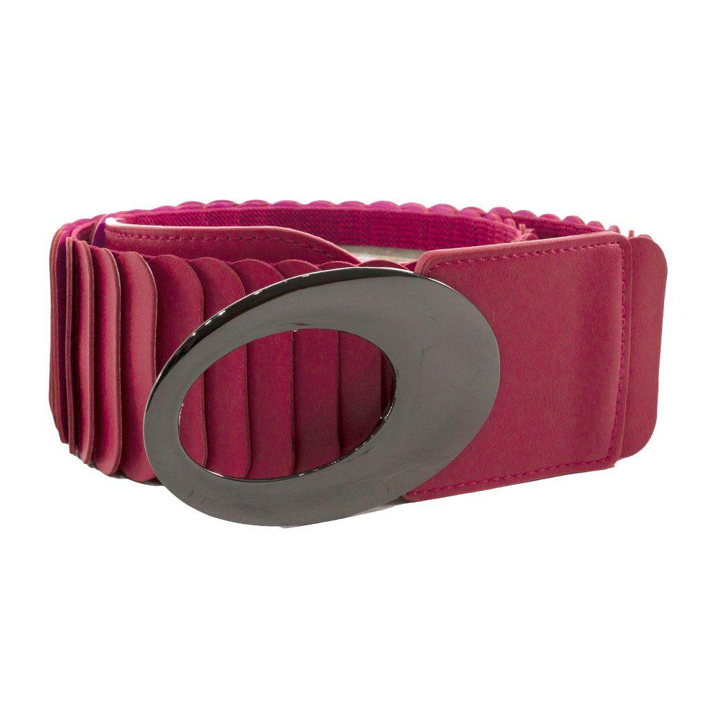 Cinturon elastico ancho escamas Rojo-0