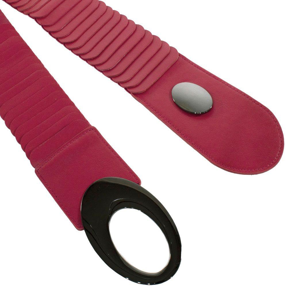 Cinturon elastico ancho escamas Rojo-2