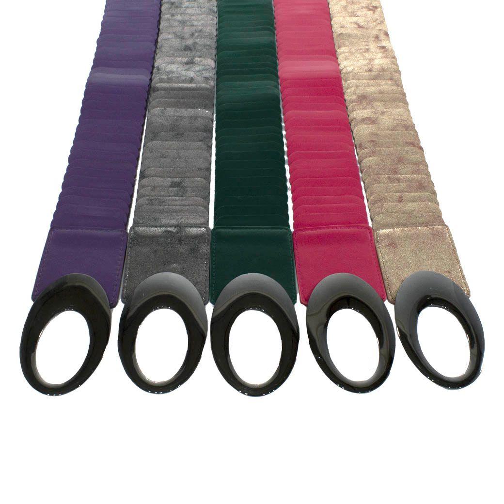 Cinturon elastico ancho escamas Rojo-4