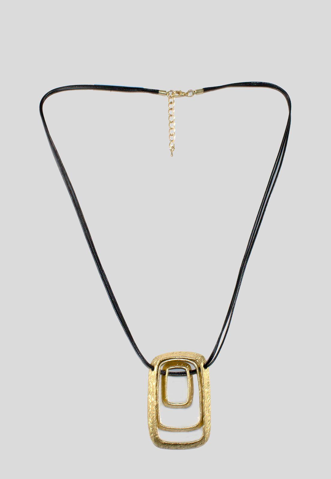 Collar 3 Rectangular Metal Oro-0