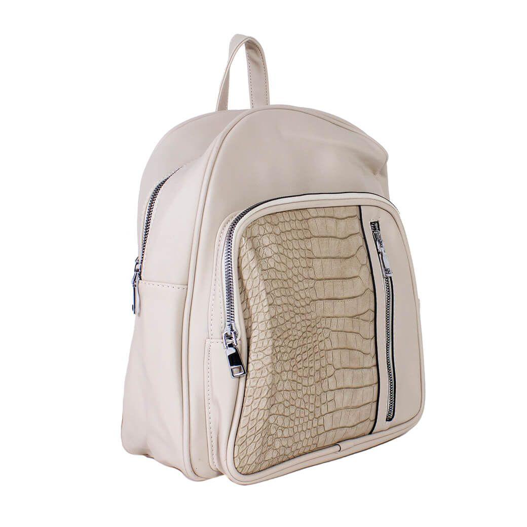Mochila Bolsillo Coco Beige-1