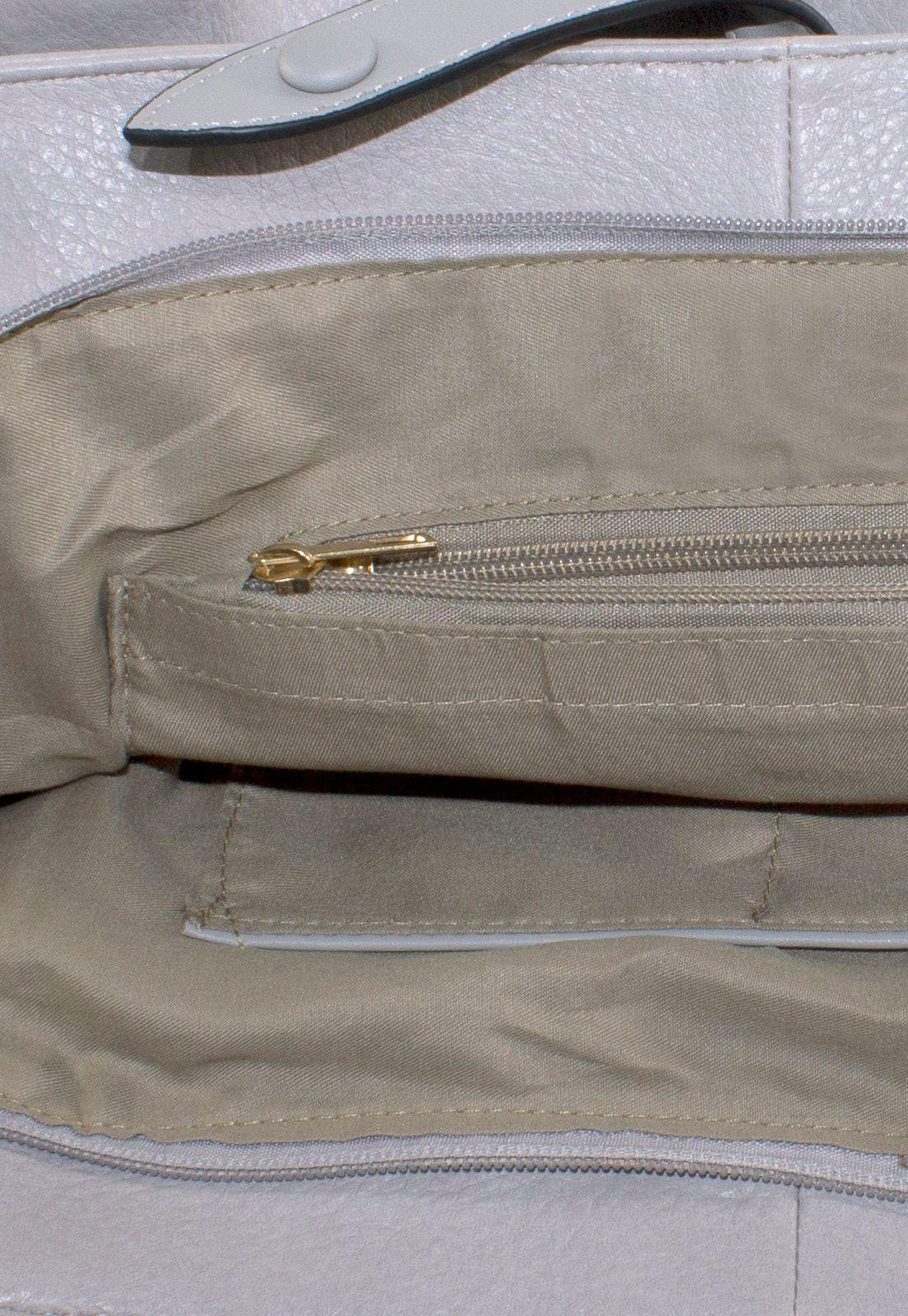 Cartera Con Mosqueton Gris-3
