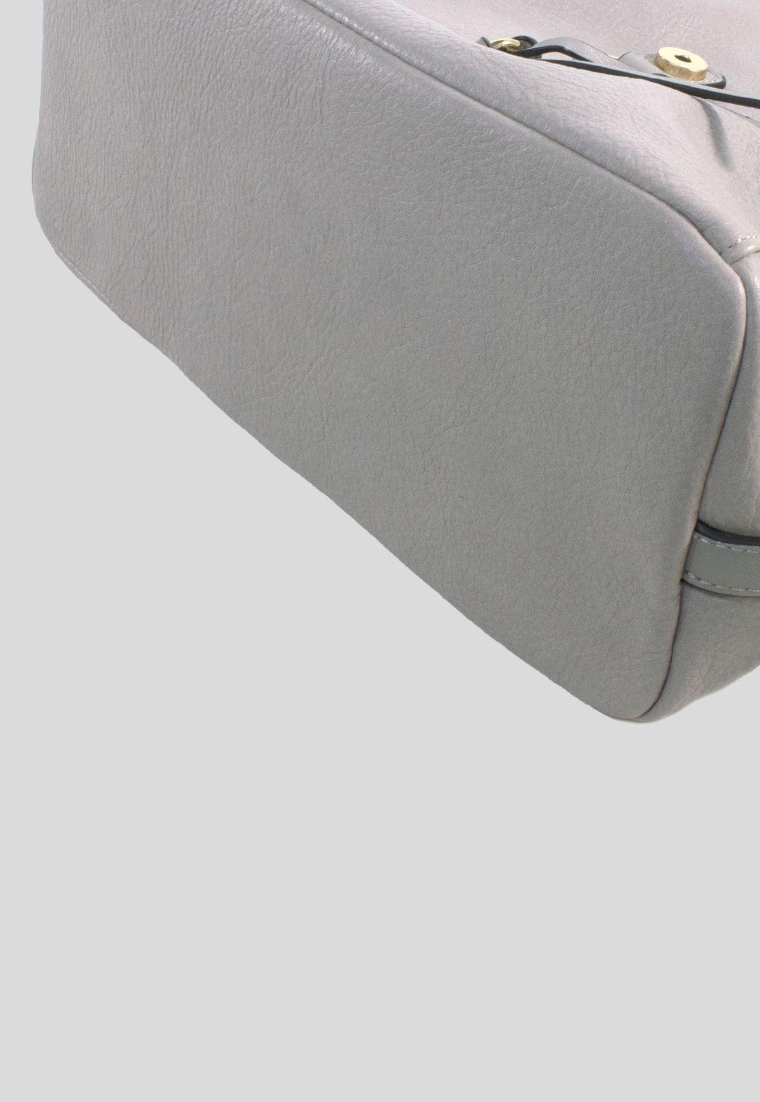 Cartera Con Mosqueton Gris-4