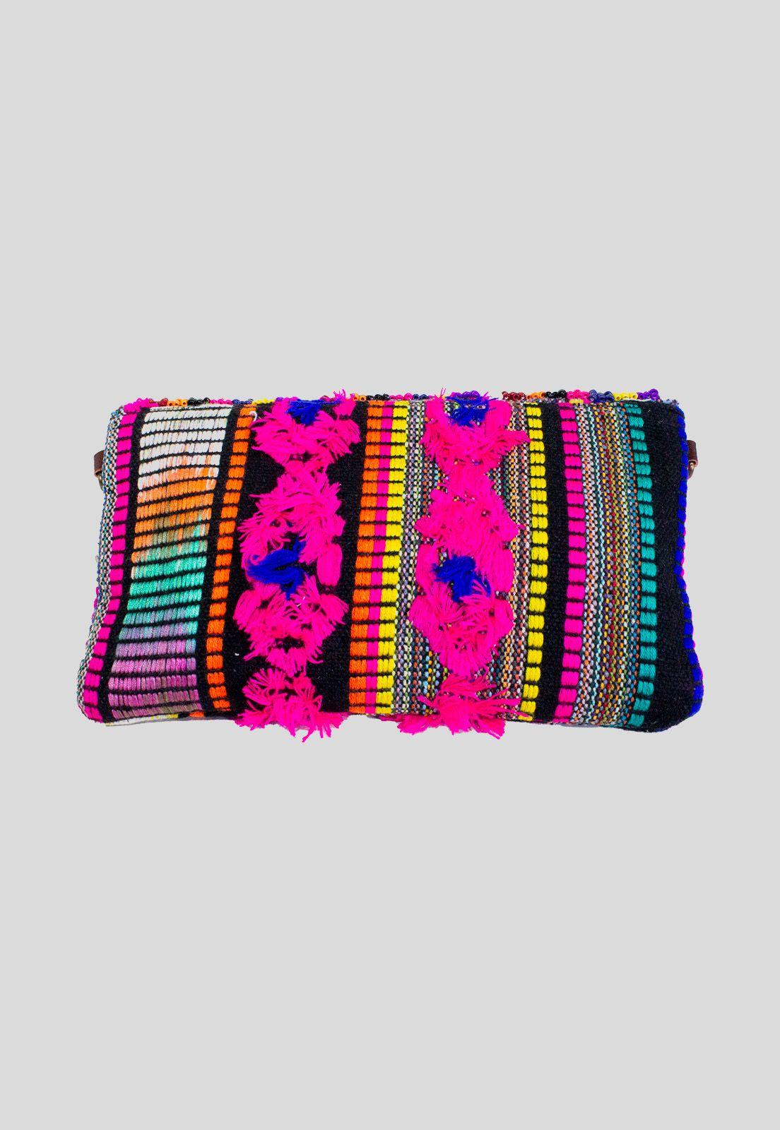 Bandolera tela mostacilla Fuscia-2