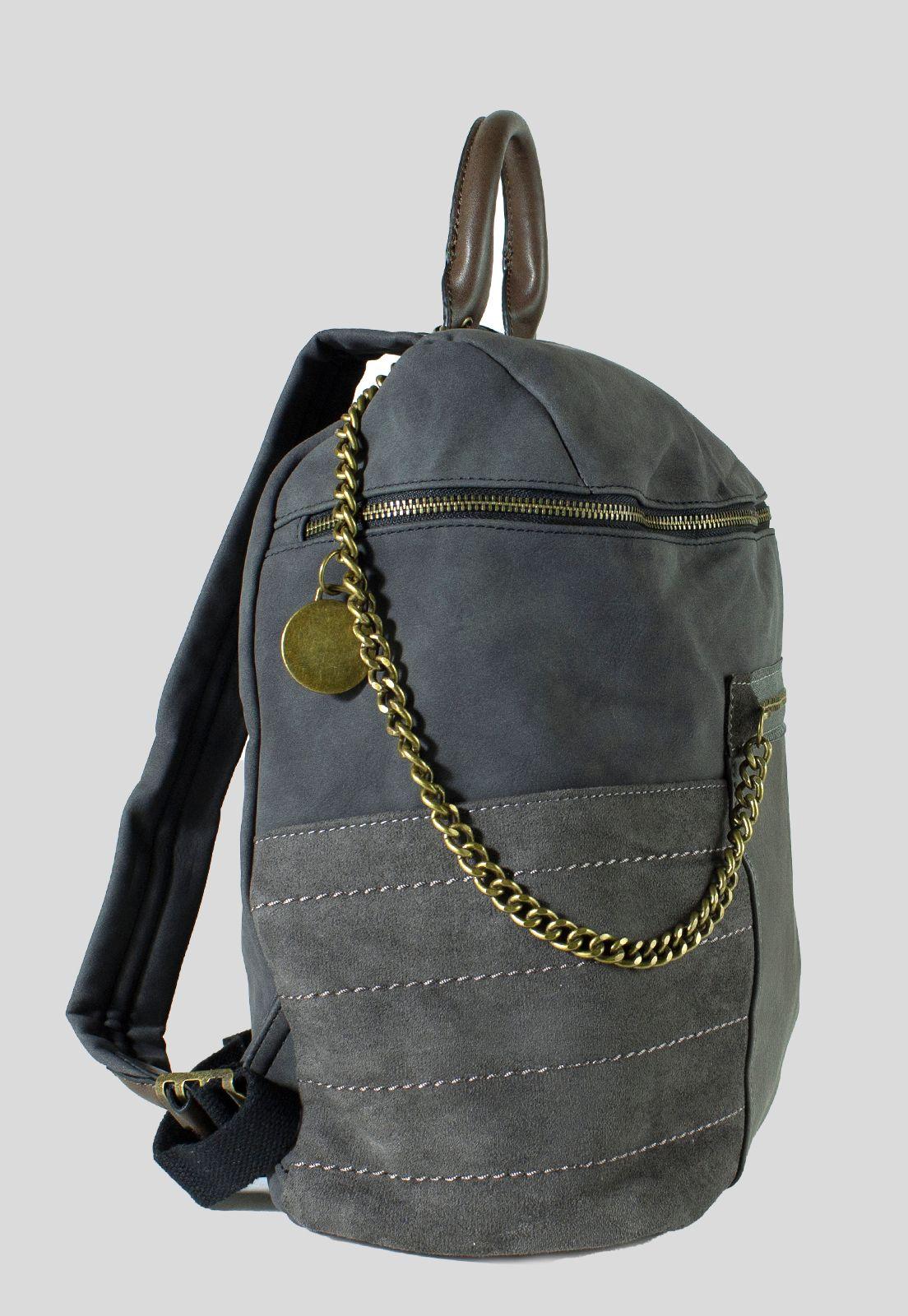 Mochila Patch Cadena Negro-1