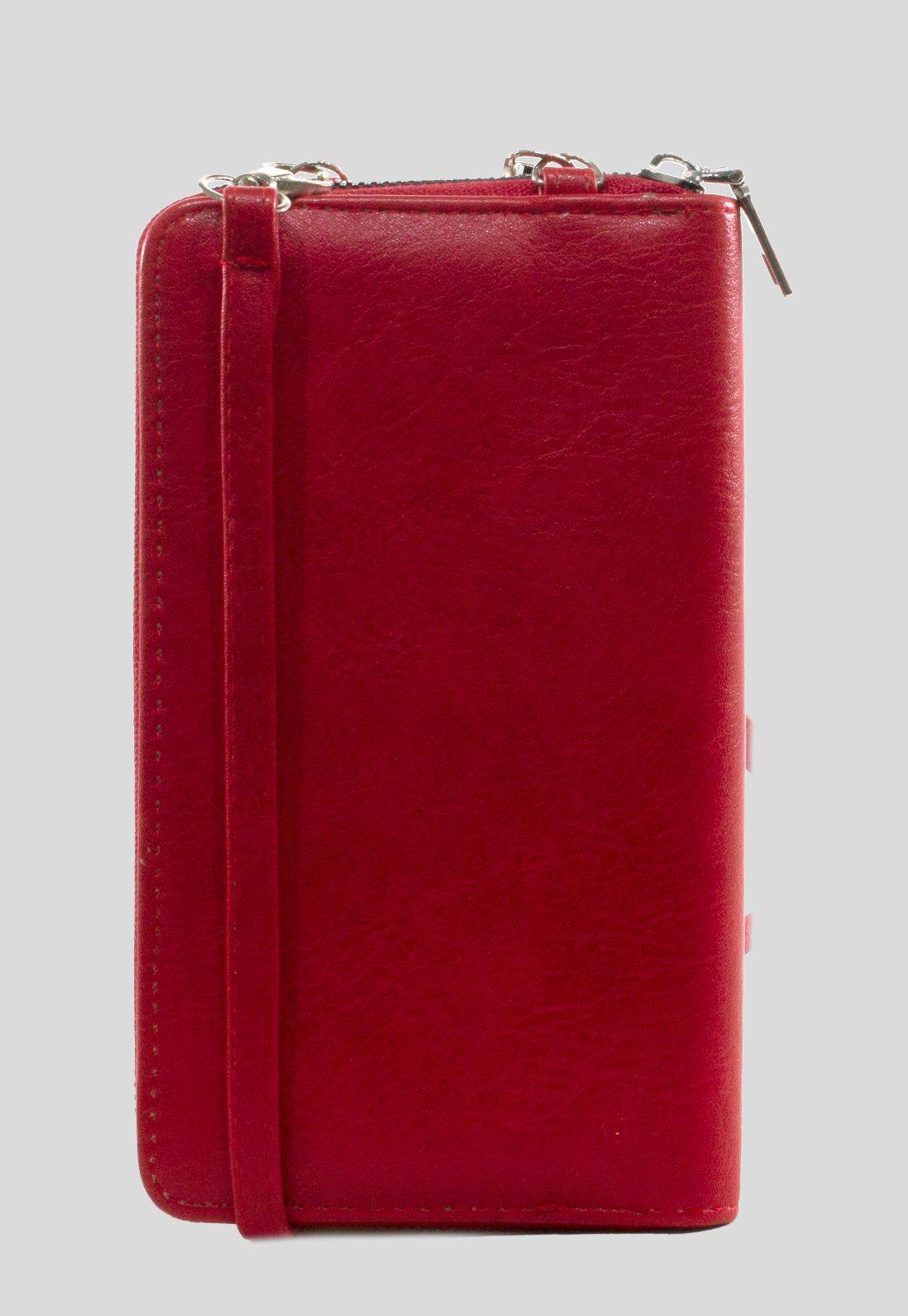 Portacelular liso c/boton Rojo-2