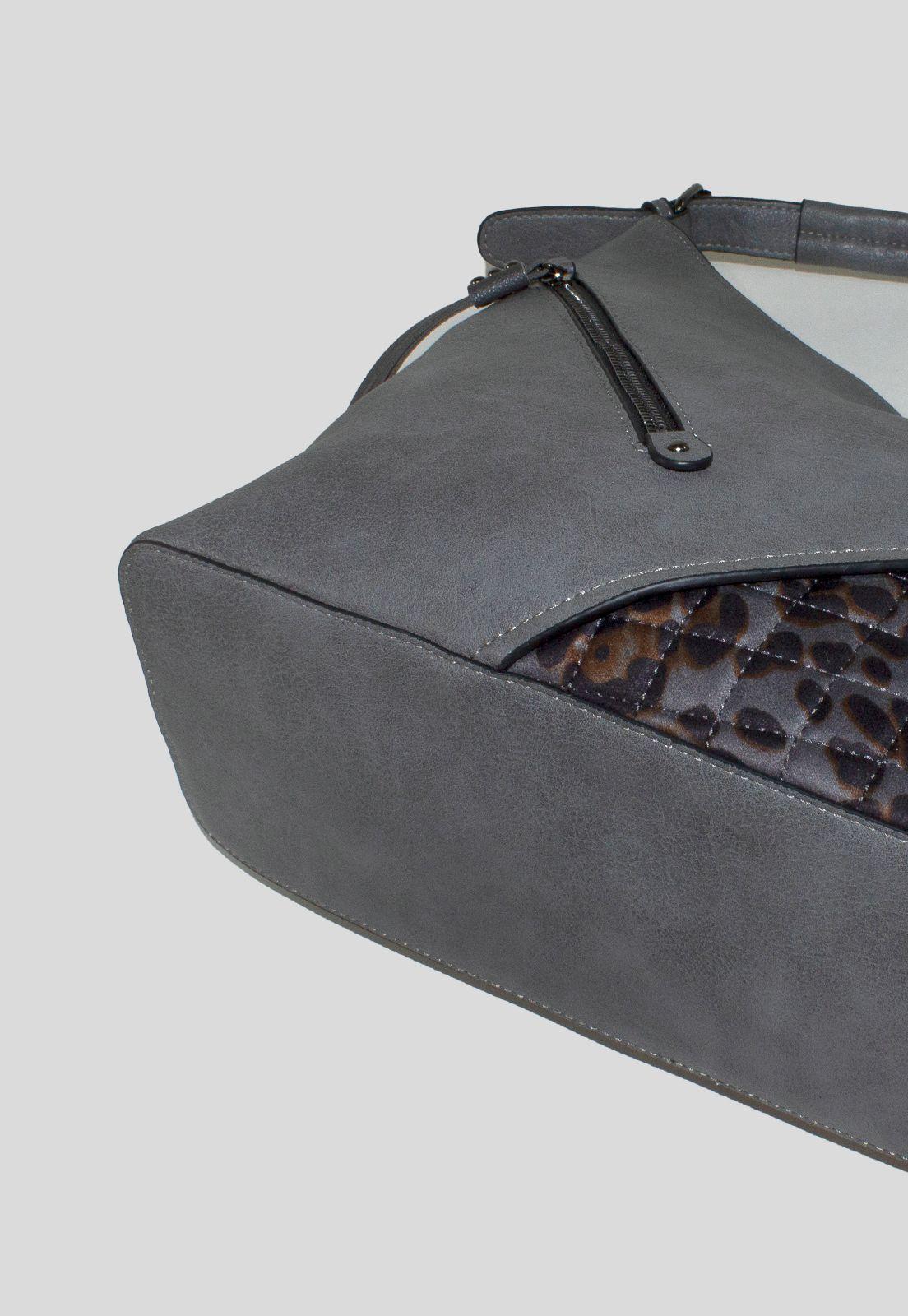 Cartera Bote Esquina Leo Gris-4