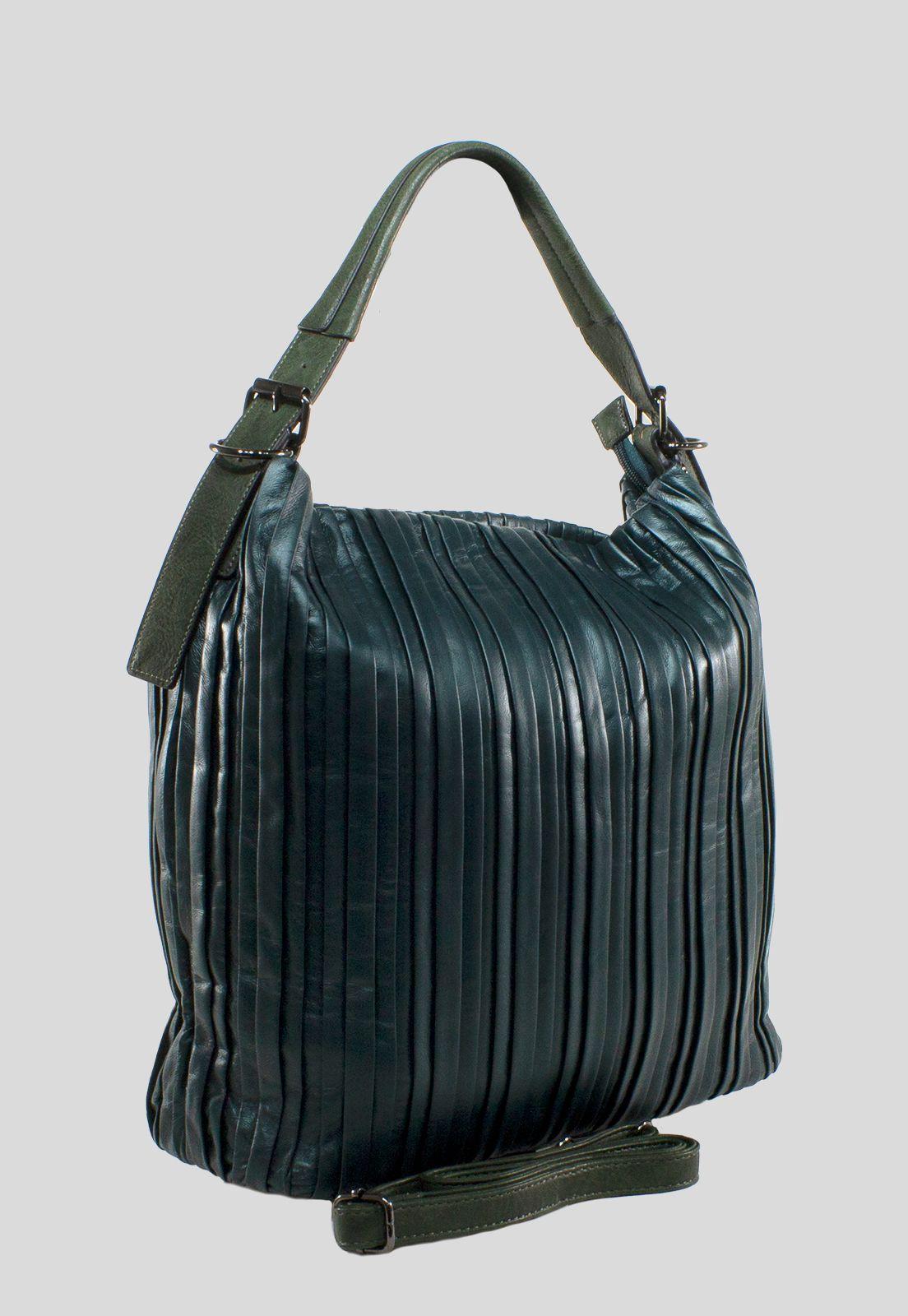 Cartera Con Cortes Verticales Verde-1