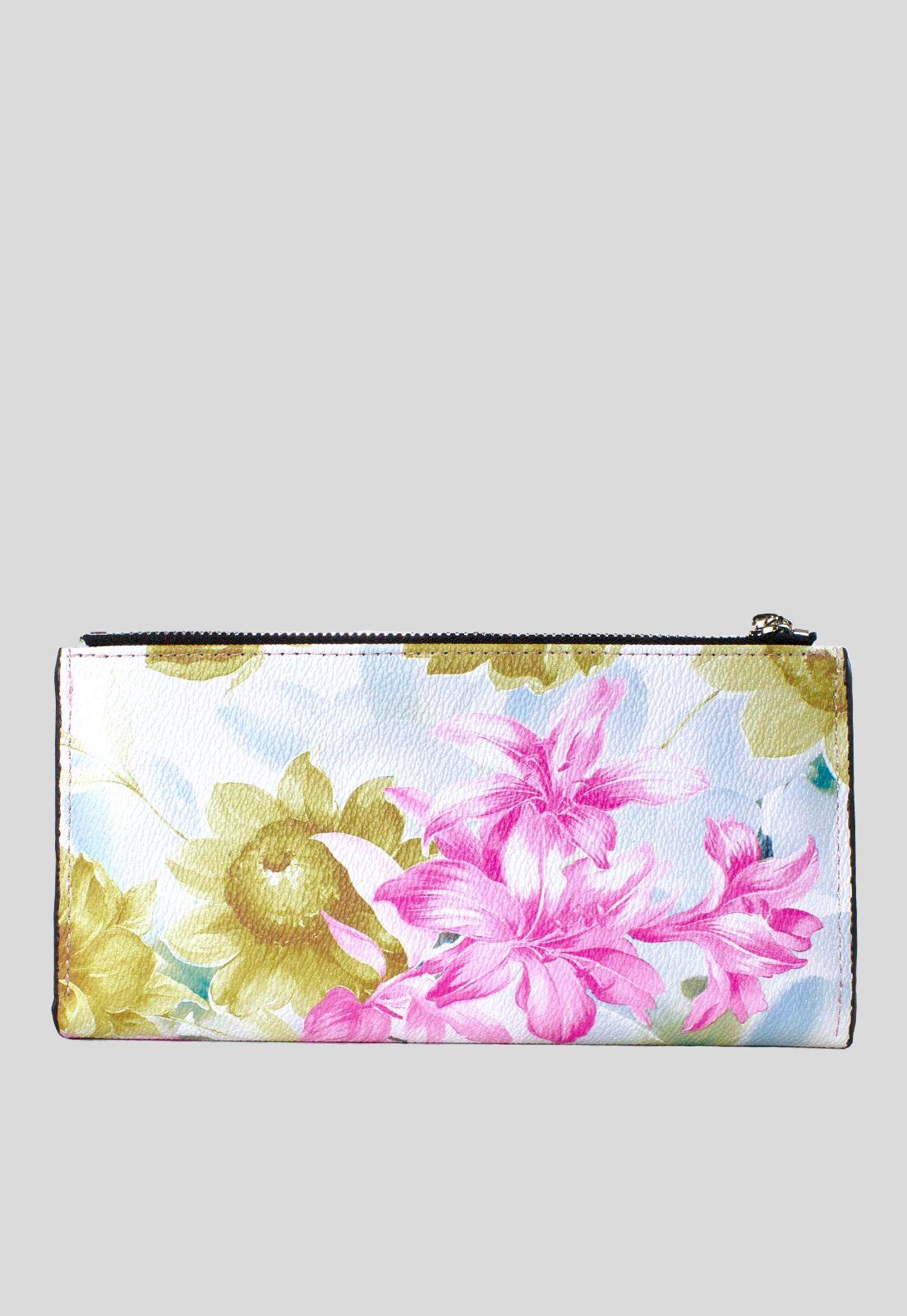 Billetera Flor Clip Rosado-2