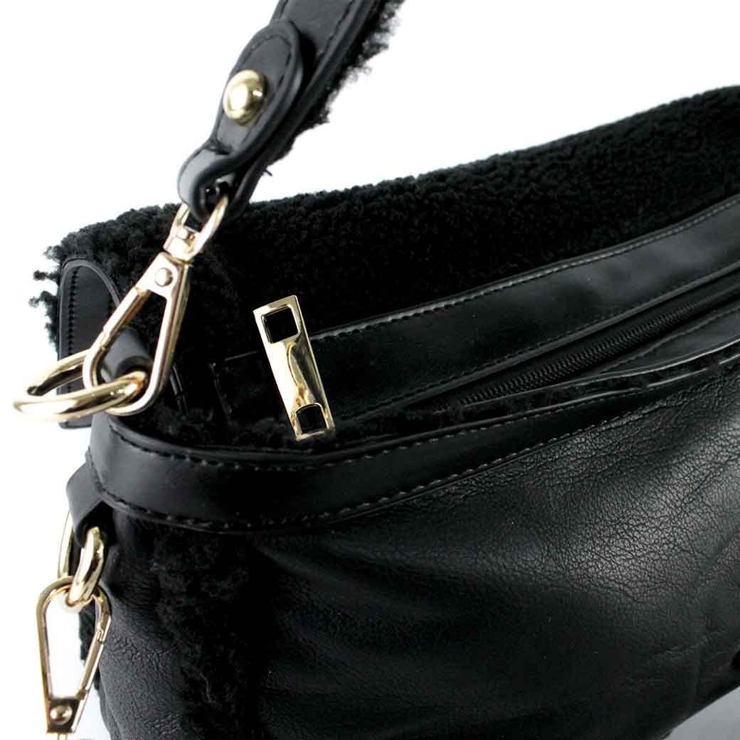 Cartera Ecocuero Alargada 746 Mujer Negro Mailea-3