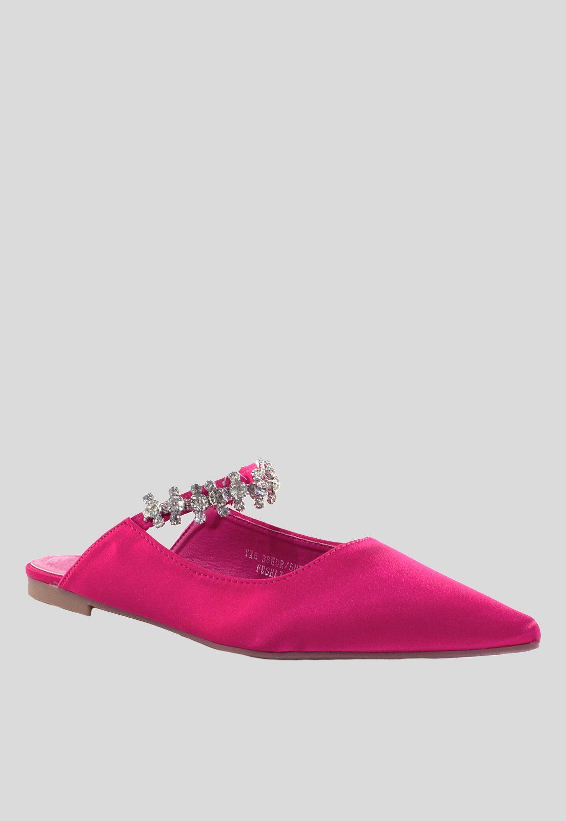 Puntilla Punta Raso C/Pas Strass Fucsia-0