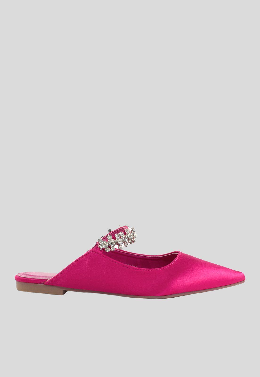 Puntilla Punta Raso C/Pas Strass Fucsia-1