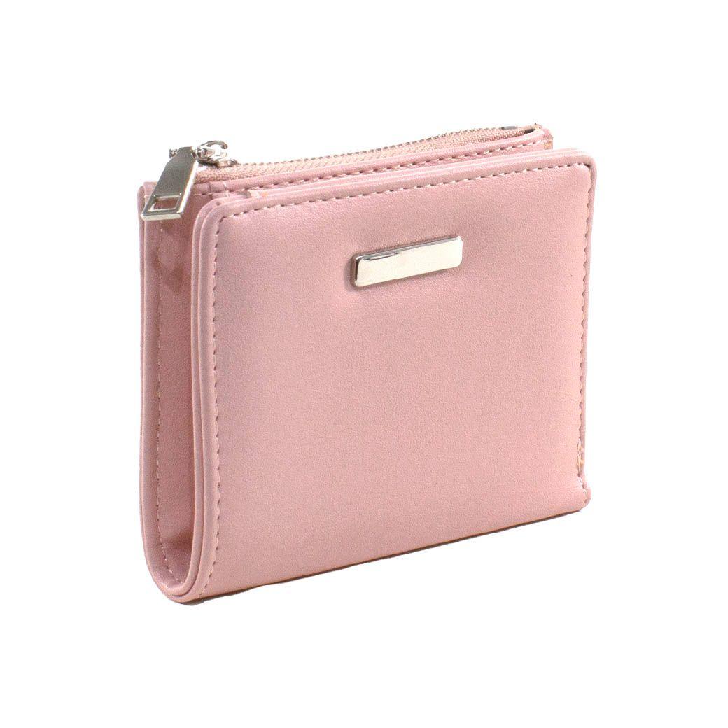 Billetera chica placa externa Rosado-1