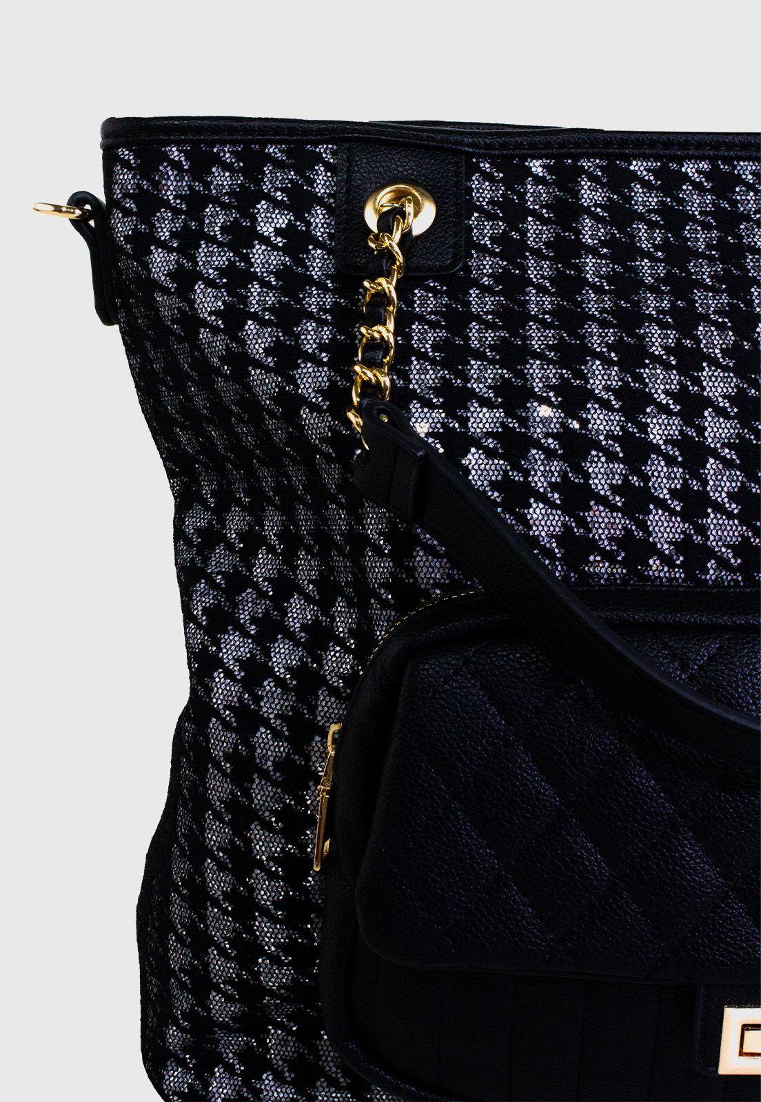 Cartera con bolsillo acolchado Negro-2