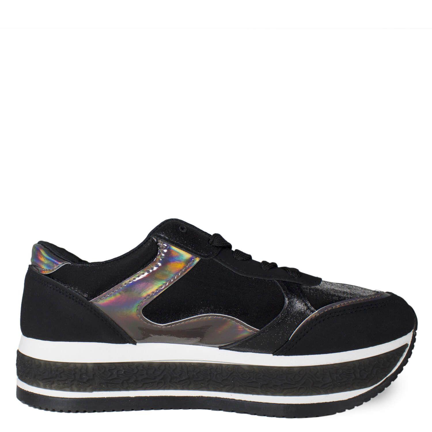 Zapatilla Base Bicolor Negro-2