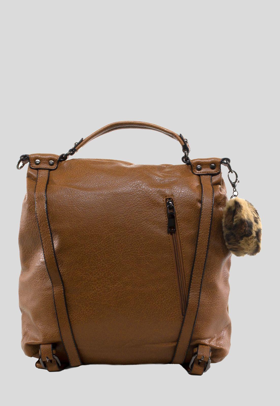 Mochila Grande Patchwork  Tostado-2