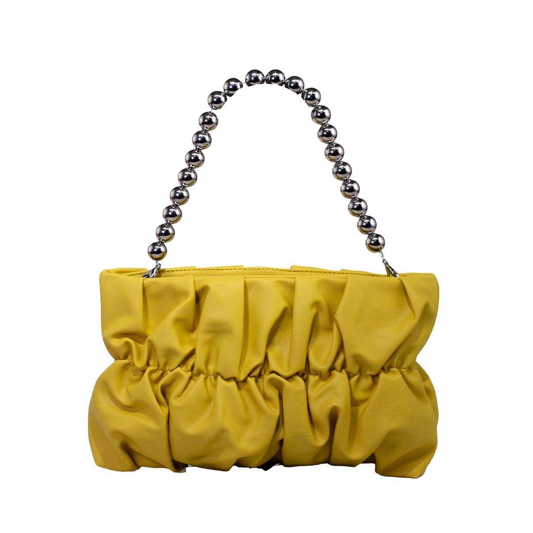 Cartera acolchada c/manilla Amarillo-0