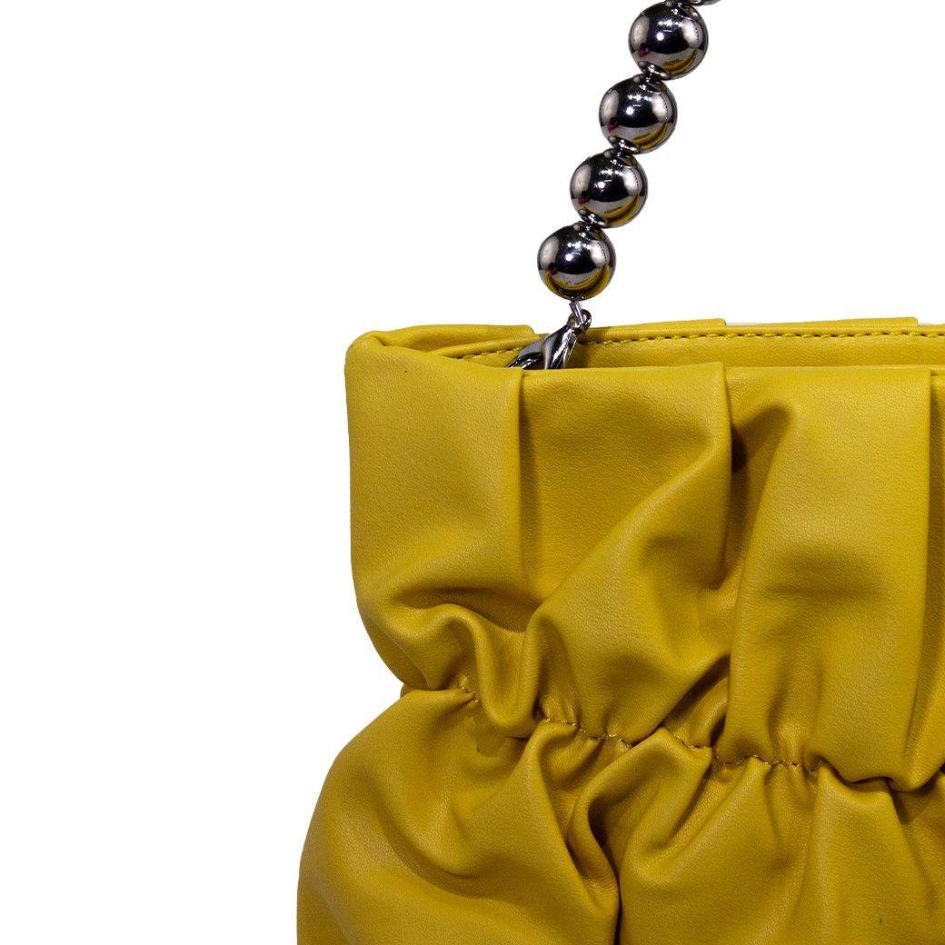 Cartera acolchada c/manilla Amarillo-2