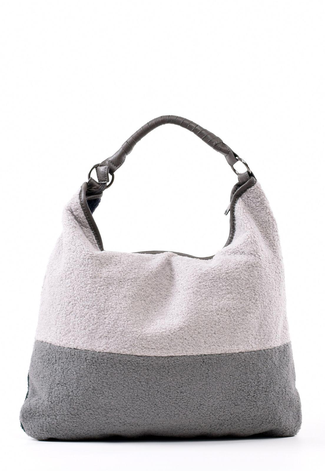 Cartera Patchwork Lana Gris-2