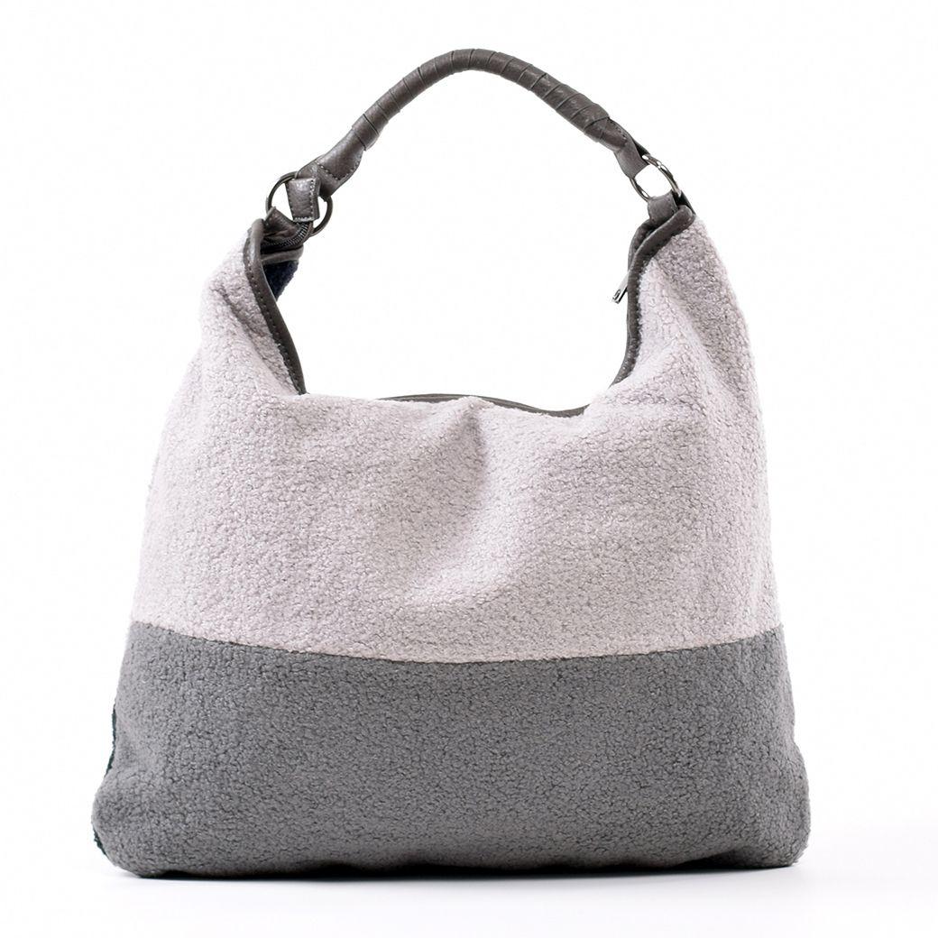 Cartera Patchwork Lana Gris-2