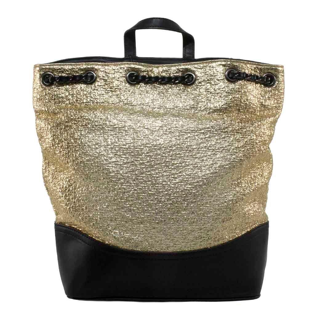 Mochila Grande Metal Oro-0