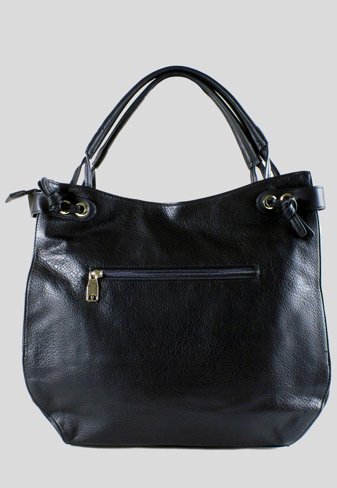 Cartera Nudo Lazos Frontales Negro-2