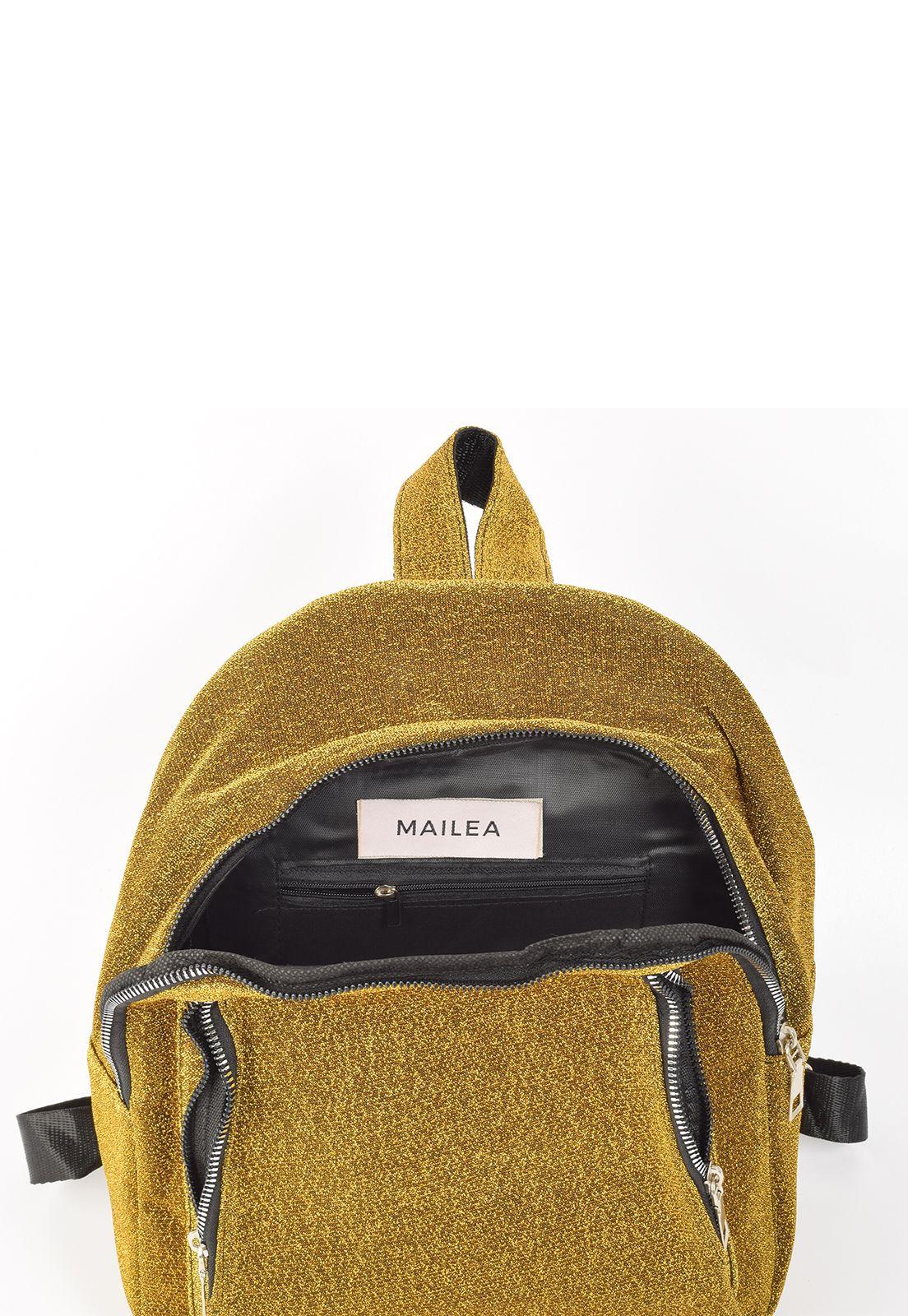 Mochila Tela Lurex Brillo Amarillo-3
