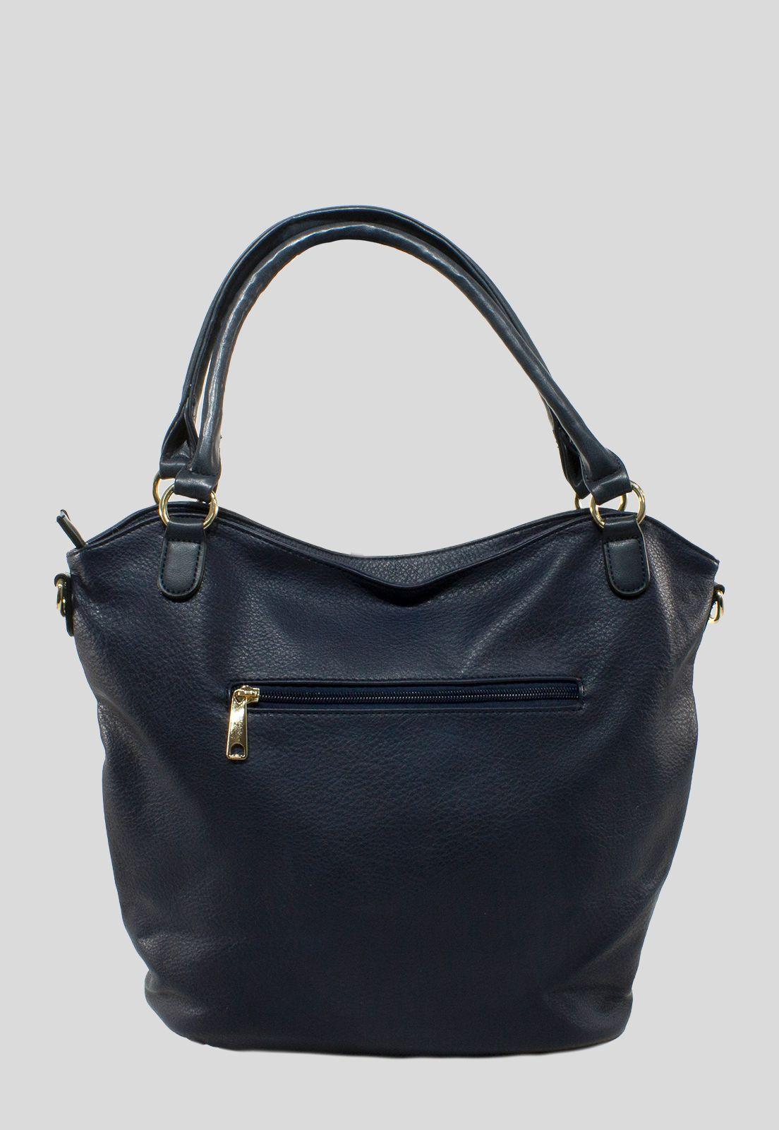 Cartera Clasica Bolsillo Boton Azul-2