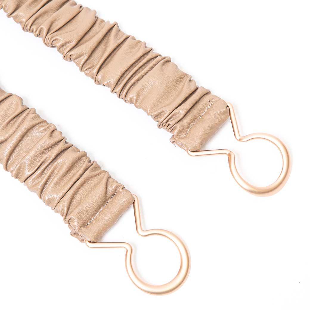 Cinturon Arrugado Con Enganche Taupe-2