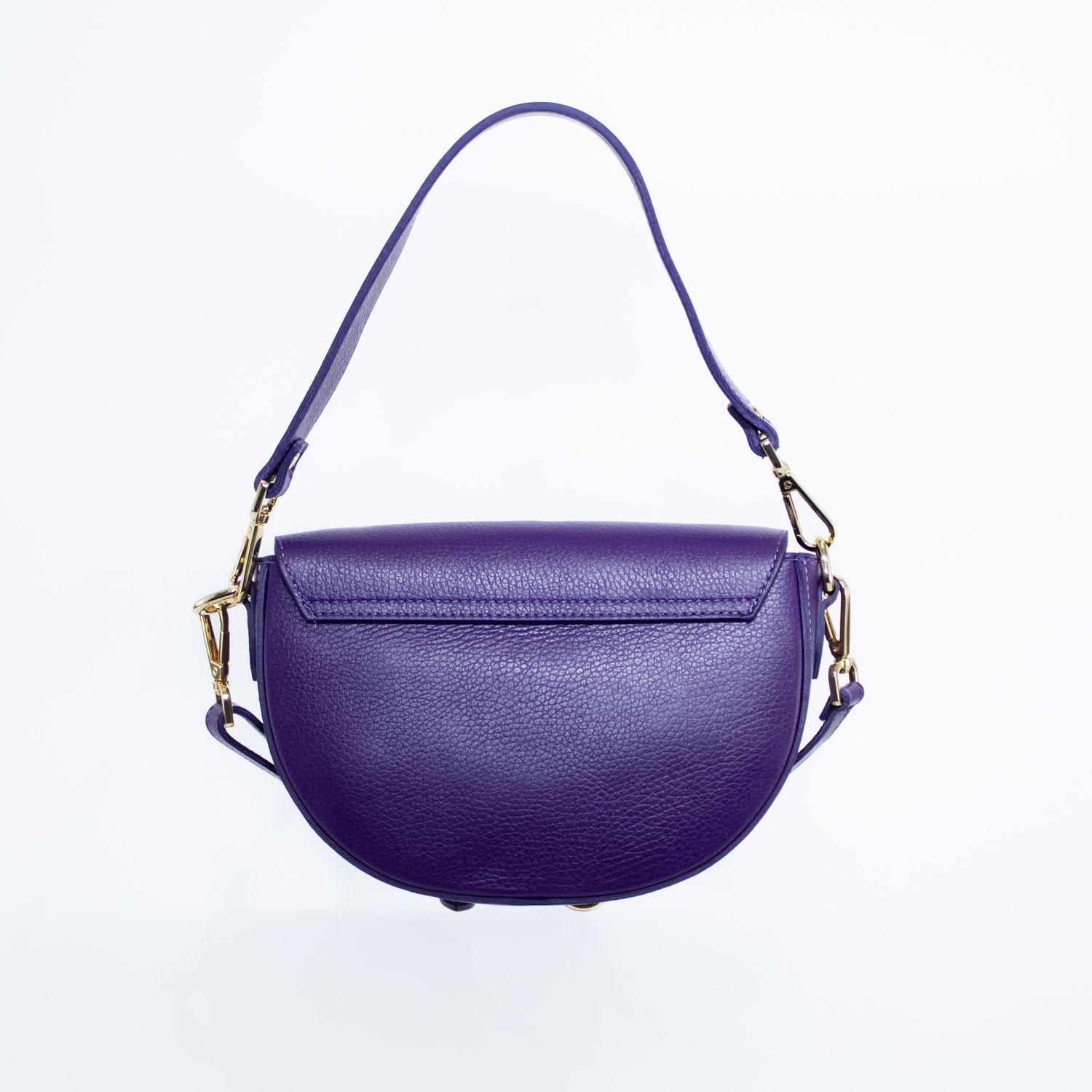Cartera de cuero con detalles de reno color Morado-2
