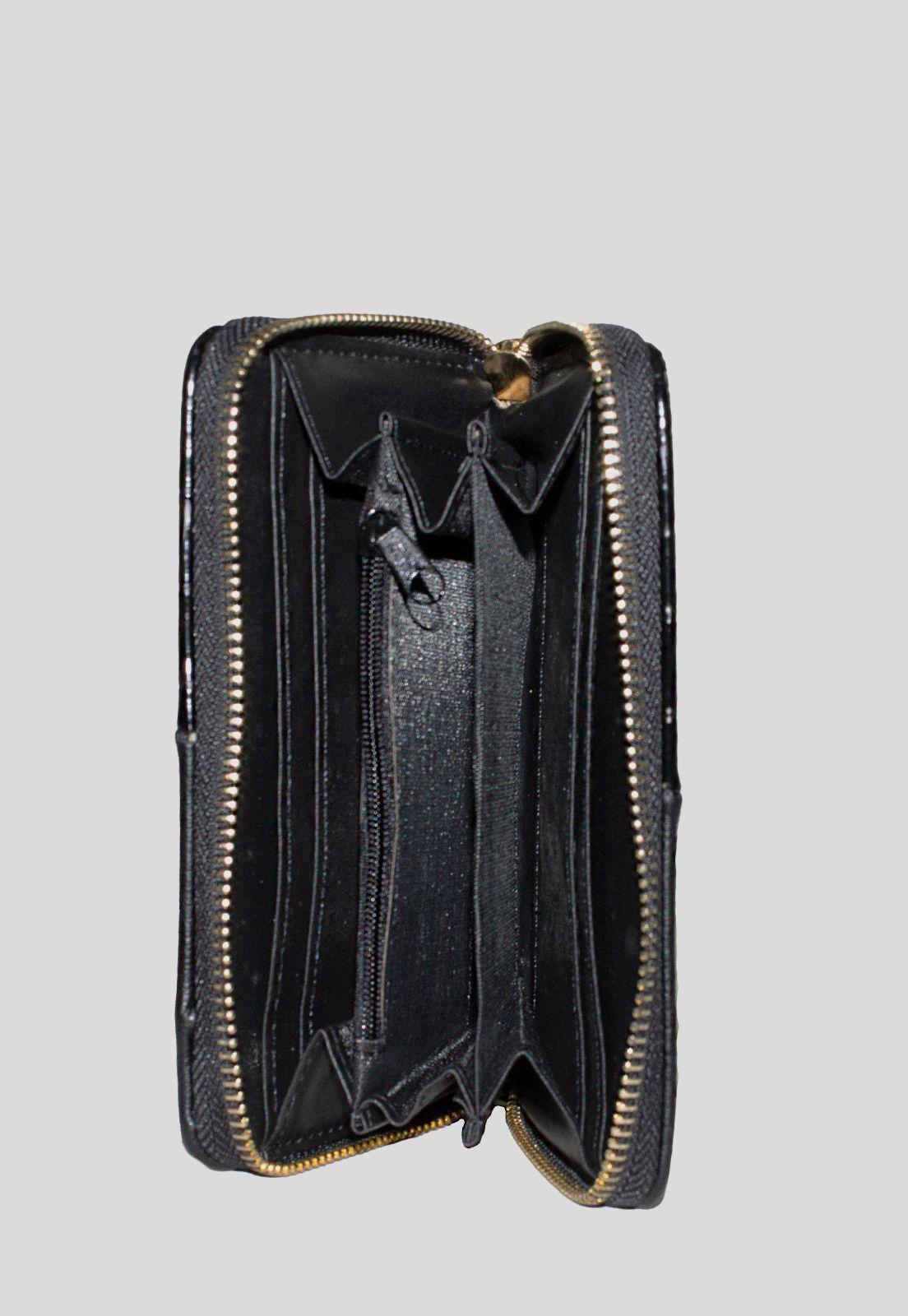 Billetera mediana 2 materiales Negro-3