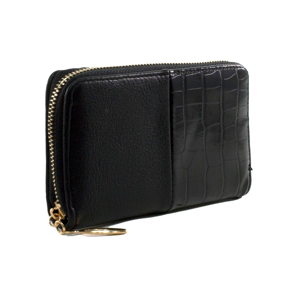 Billetera mediana 2 materiales Negro-1