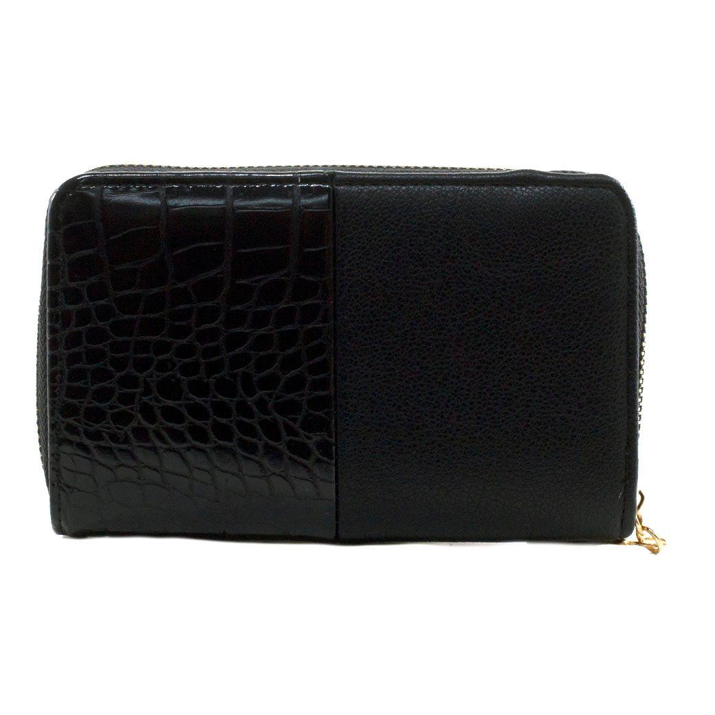 Billetera mediana 2 materiales Negro-2