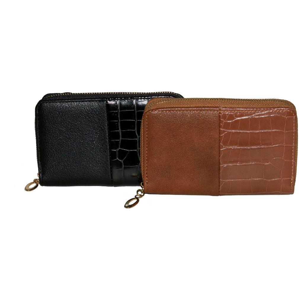 Billetera mediana 2 materiales Negro-4