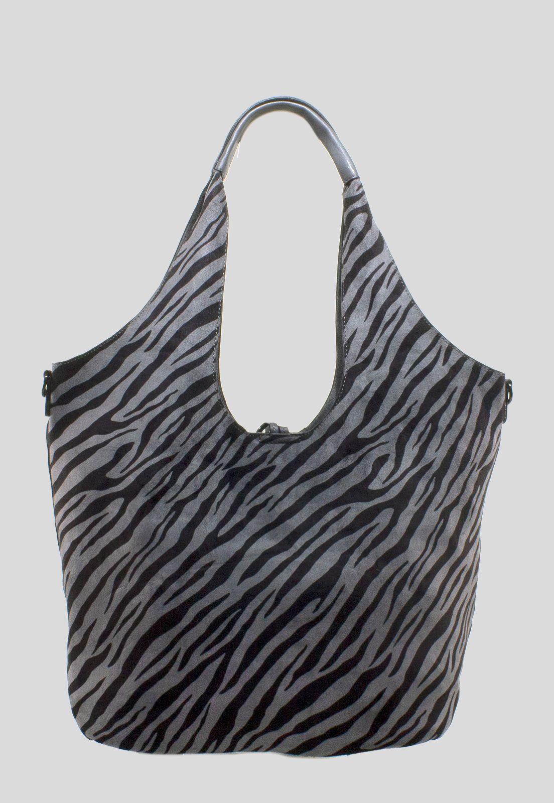 Cartera Grande 2 Manillas Ovales Gris-2