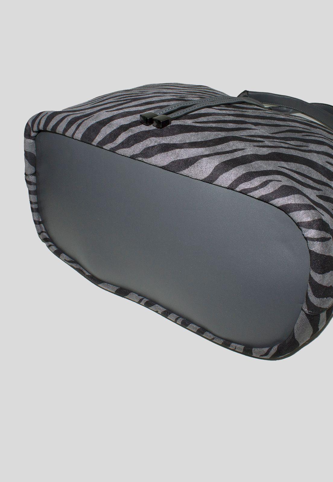 Cartera Grande 2 Manillas Ovales Gris-5