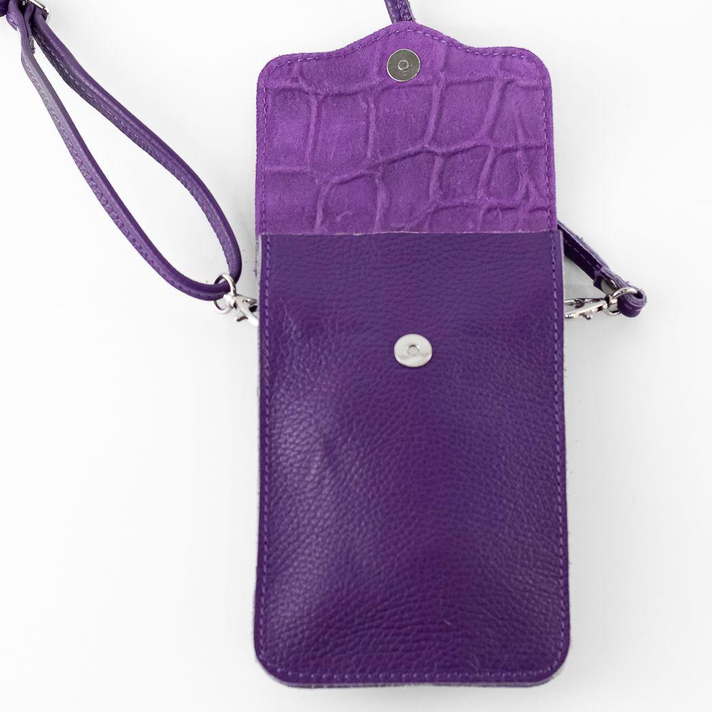 Portacelular Cuero Coco Mujer Morado Mailea-4