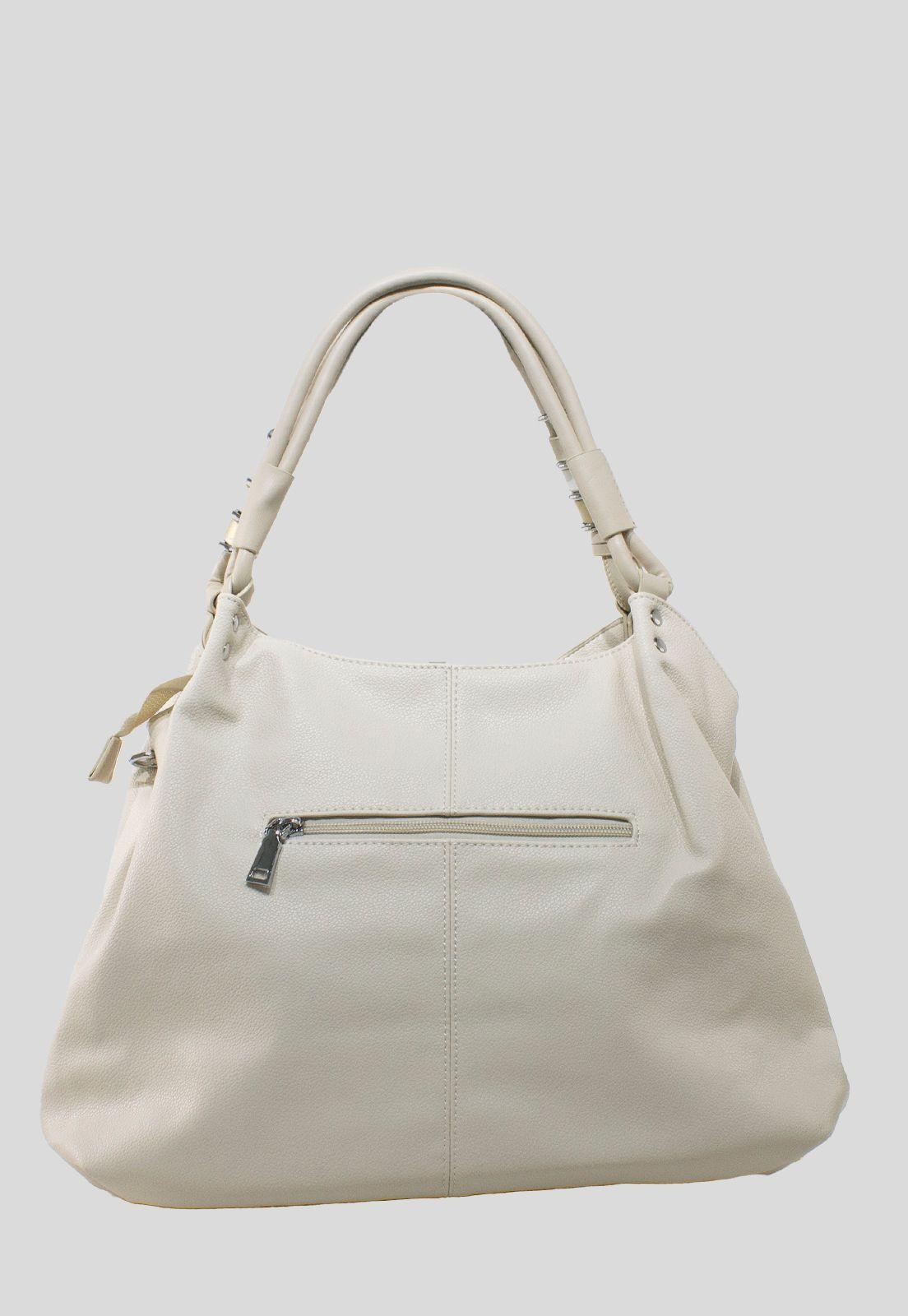 Cartera Con Tubos Manilla Beige-2