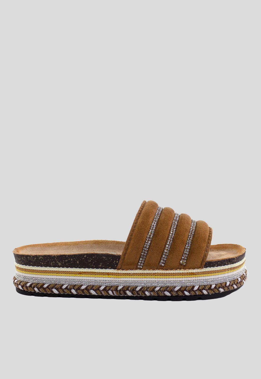 Sandalia Baja Acolchada Camel-1