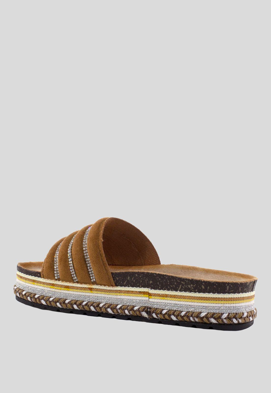 Sandalia Baja Acolchada Camel-2
