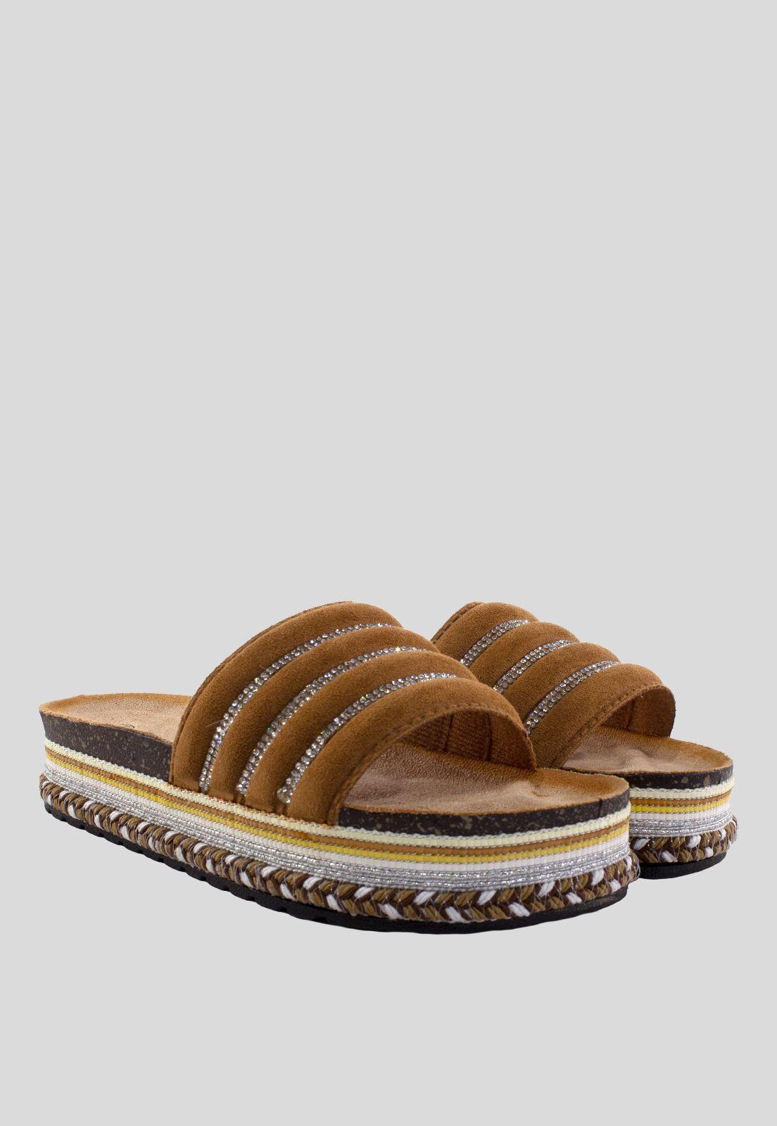 Sandalia Baja Acolchada Camel-3