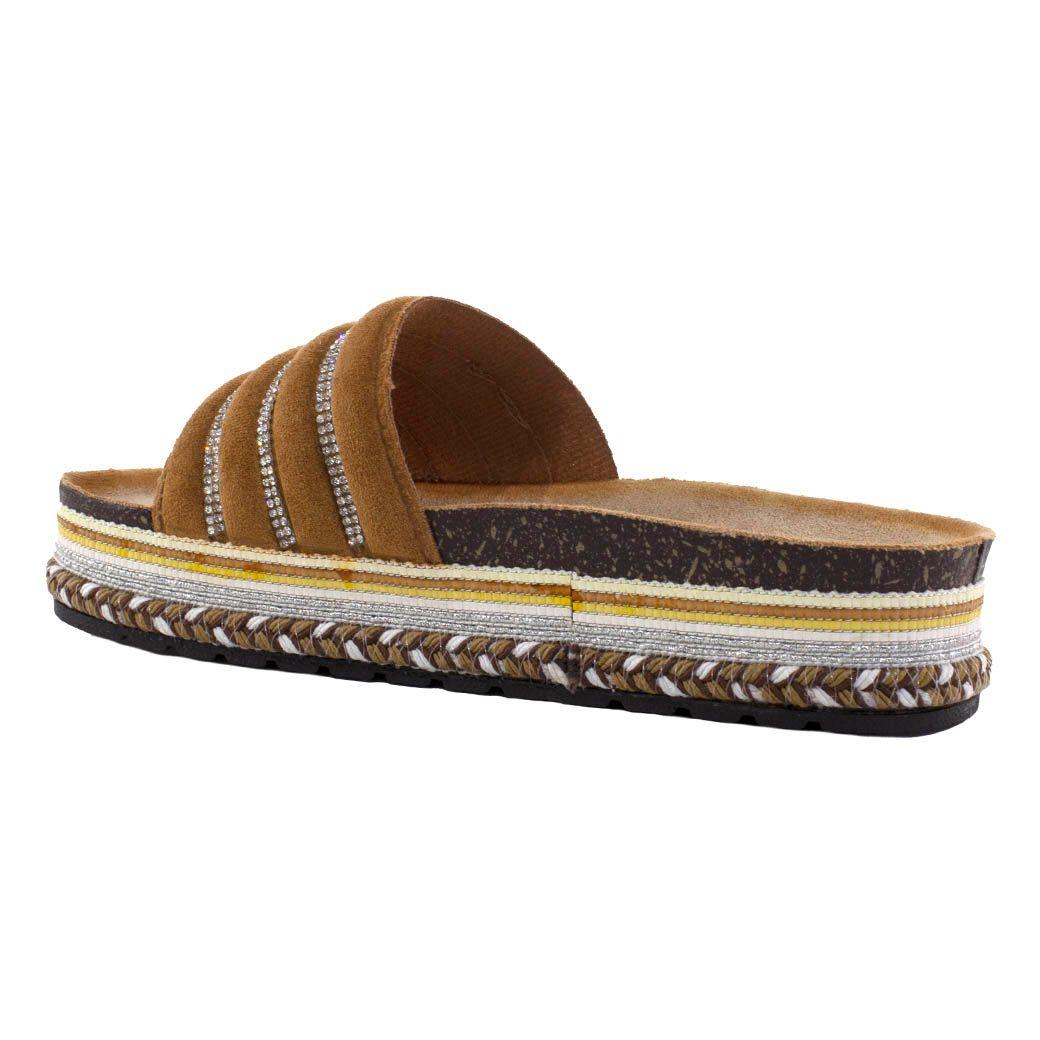 Sandalia Baja Acolchada Camel-2