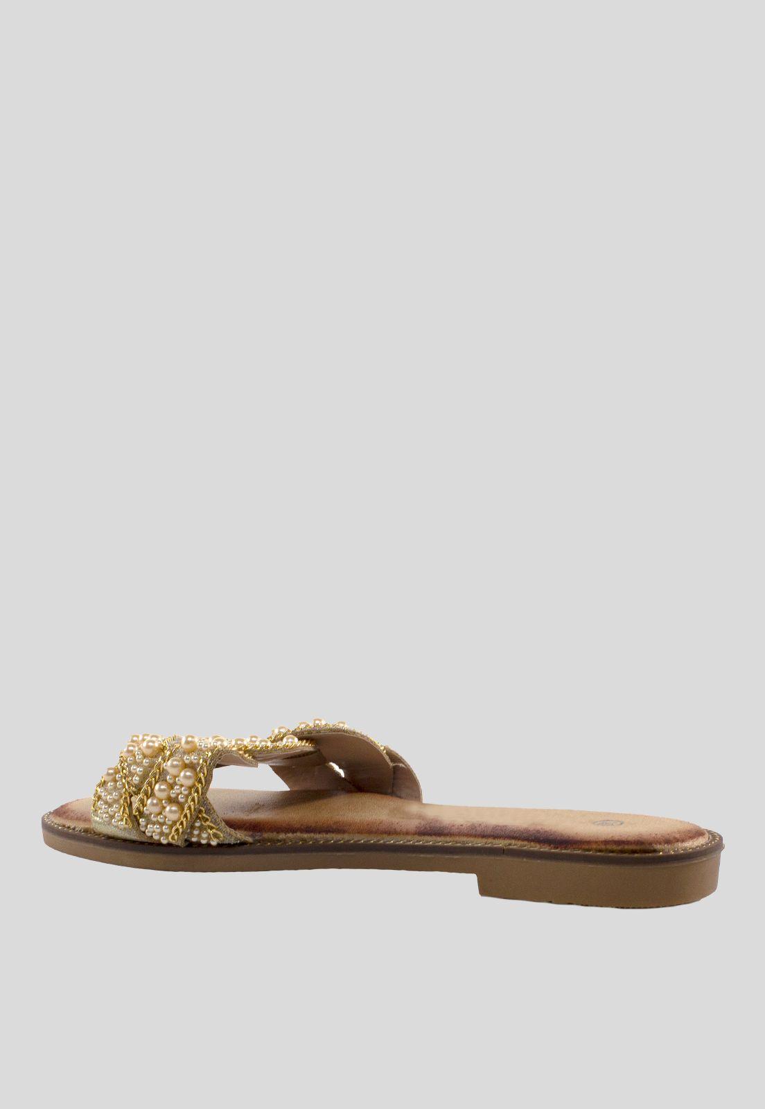 Sandalia Baja Entrelazada Oro-2
