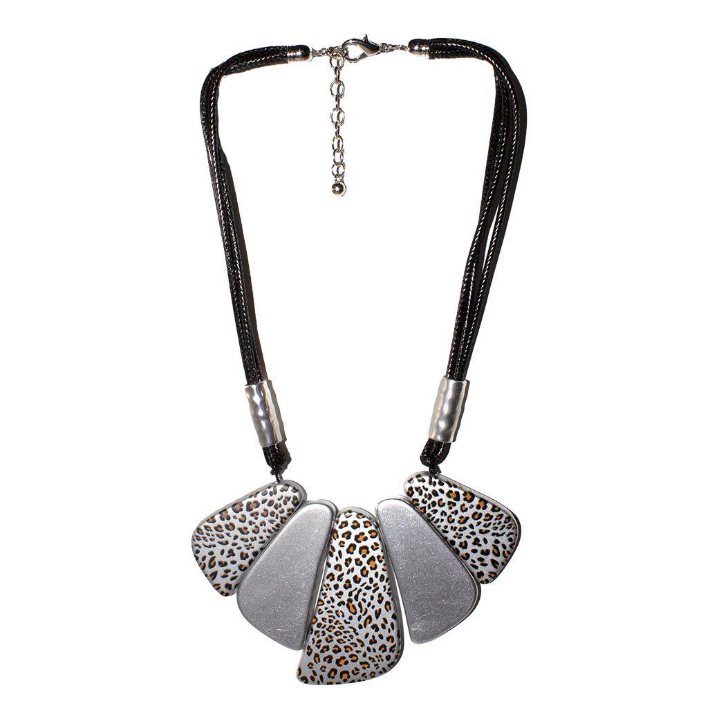 Collar corto placas leo Plata-0