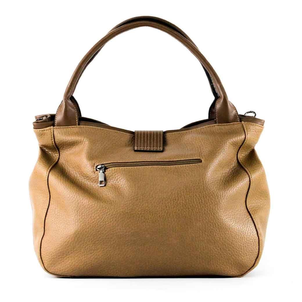 Cartera Ecocuero Pasador Strass 541 Mujer Taupe Mailea-2